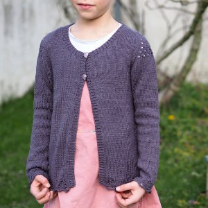 Gilet En Tricot Manches Longues Pour Bébé Fille - Col Rond, Boutonnage Devant - Taille 1 à 8 Ans - Pour Printemps, Automne, Intérieur