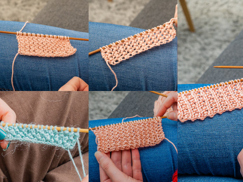 Tricot Point Fantaisie Sur 2 Rangs